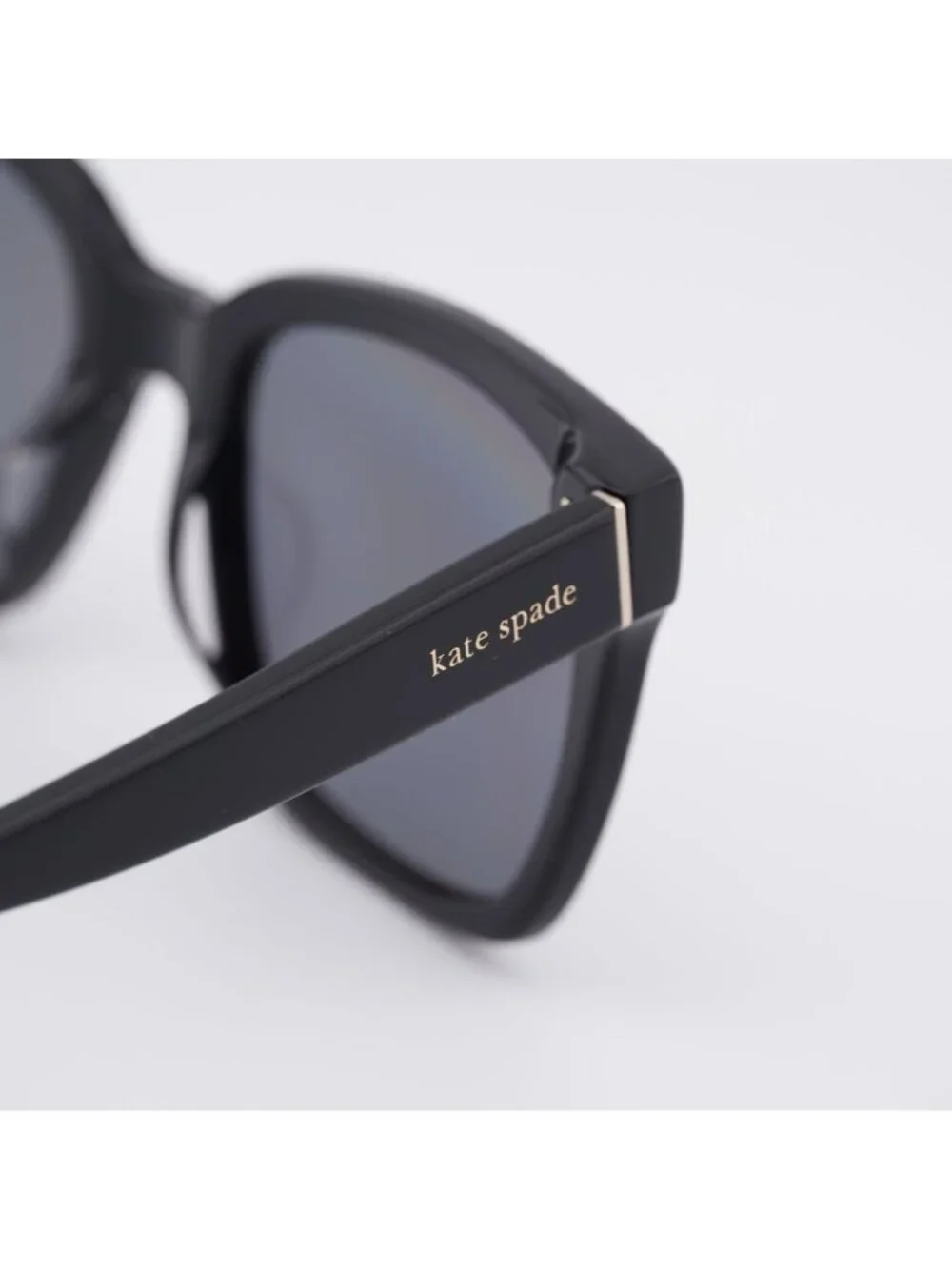 Kate Spade HARLOW/G/S 02M2 M9 Sunglasses Black Square Frame, Grey Polarized Lens